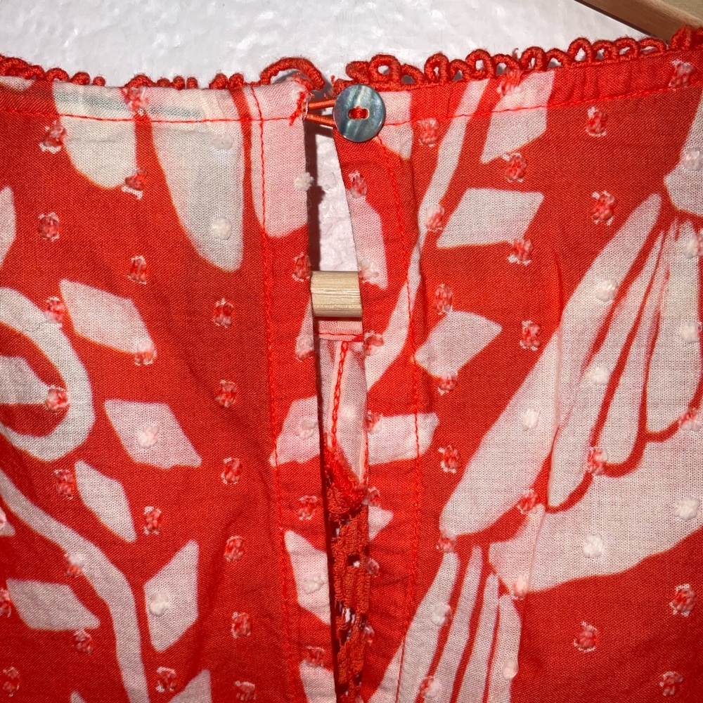 Farm Rio neon Jungle Floral Orange Blouse - Picture 6 of 7